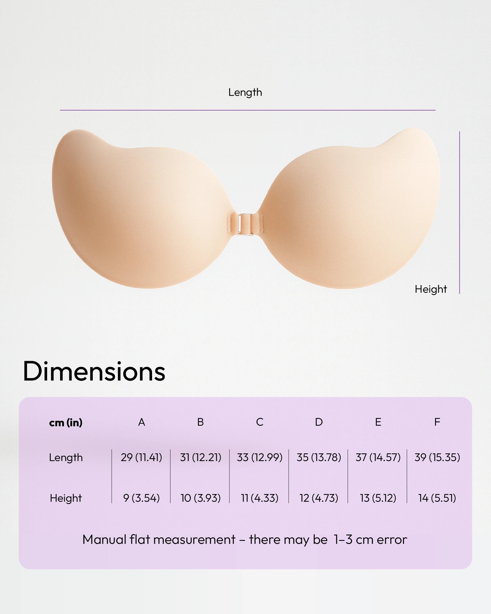 HerCurve™ USA Strapless Adhesive Bra