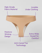 HerCurve™ USA Seamless Underwear Thong